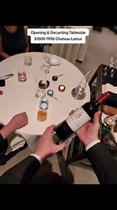28K views · 83 reactions | We’re Opening & Decanting an $1800 bottle of 1998 Chateau Latour tableside 勞 Would you try it? 路‍♂️ With @vegas.wine | Foodporn | Facebook