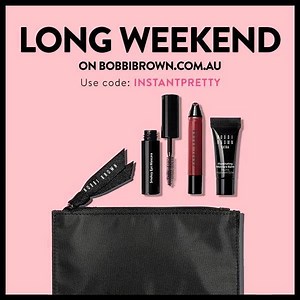 26K views · 17 reactions | Shop your Bobbi Brown favourites this long-weekend and pick your deluxe sample set, our treat, with your $100+ purchase. Choose your set, choose your checkout code: INSTANTPRETTY, ONTHEGO or SKINGLOW. Explore the offers and shop now: https://bit.ly/2Lr7Bny | Bobbi Brown Cosmetics | Facebook