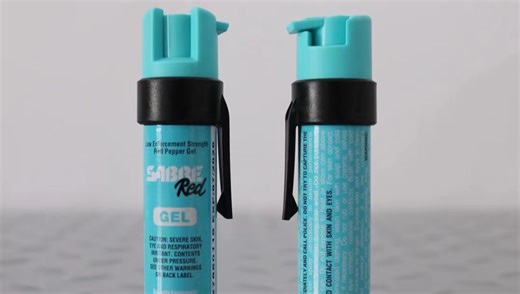 实射：美国进口沙豹喷雾 绿松石 Gel喷胶型 防身辣椒水