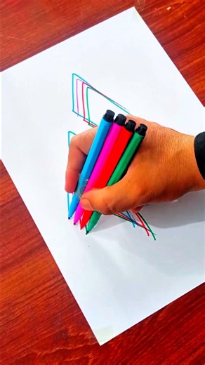 777 Allah name calligraphy with different colors marker #calligraphy #shorts #yt #viral