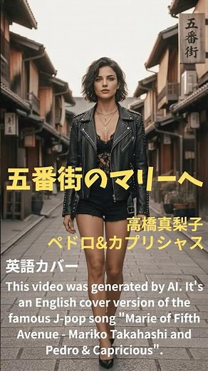 五番街のマリーへ 高橋真梨子とペドロ&カプリシャス 英語カバー #shorts #jpop #高橋真梨子 #英語カバー #ai