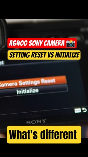 a6400 Sony camera setting reset vs Initialize #mrhira72 #shorts #a6400 #sonya6400 #shortsfeed #edit
