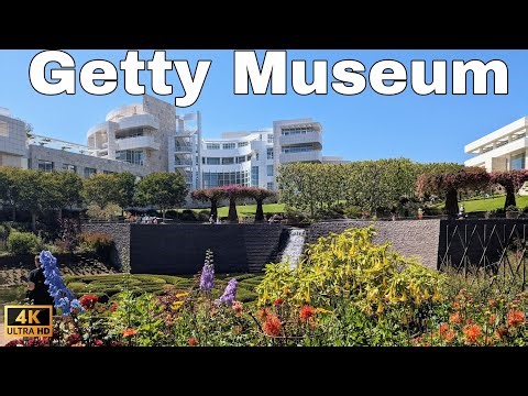 GETTY MUSEUM, 4K Walking Tour, Los Angeles, California