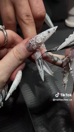 Creative White Monster Energy Nail Art Ideas