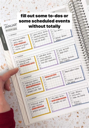 Ideas for Using Your Horizontal Weekly Layout