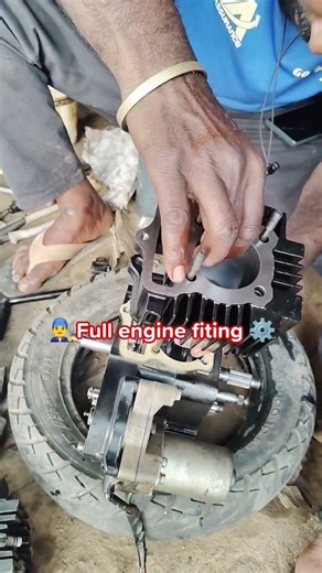 किस्मत से लढ्ने मे 🎥full engine fitting 👈 #मेहनत #mywork #splendor #engineering #macnical