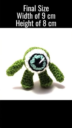 Crochet Eyeball Monster #crochet #diy #Halloweencrochet #crochetmonster #crocheteyeball