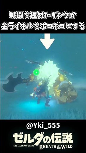 【ブレワイ】勇者リンクが金ライネルをボコボコにするｗｗ【ゼルダの伝説 ブレス オブ ザ ワイルド】