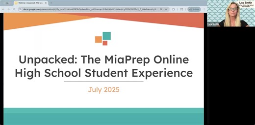 The MiaPrep Online High School (MOHS) Student Experience