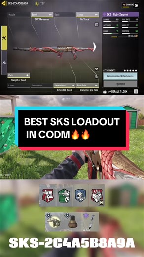 BEST SKS LOADOUT IN CODM🔥🔥#CapCut #codm #codmobile #callofduty #sks | call of duty: mobile