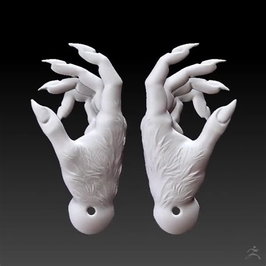 3D Printing Werewolf BJD Hands: Animal Wolf Doll Figure STL - Etsy
