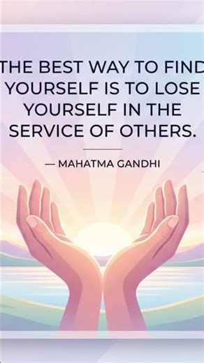 Find Yourself by Helping Others | Powerful Lesson by Gandhi