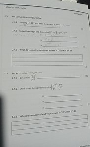 GRADE 10 MathematicsInvestigation2.4 Let us investigate the f... | Filo