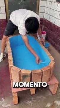 Construimos un Mini Estanque con Resina Azul y Peces Reales | Increíble Proyecto DIY #shortvideo