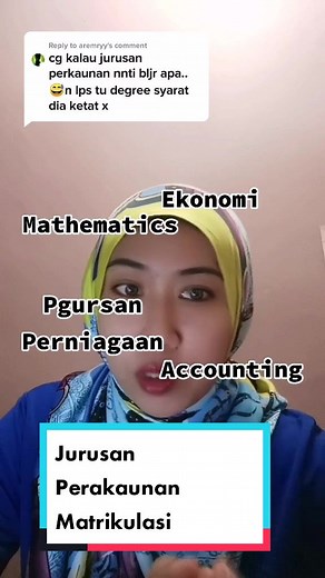 Jurusan Perakaunan Matrikulasi Accounting Ekonomi Pgursan Perniagaan