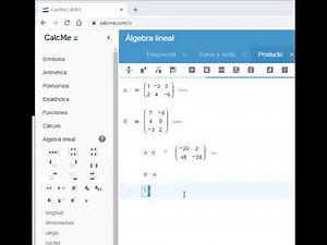 Matemáticas ESO y Bachillerato: CalcMe aplicado a Álgebra lineal: Matrices y determinantes