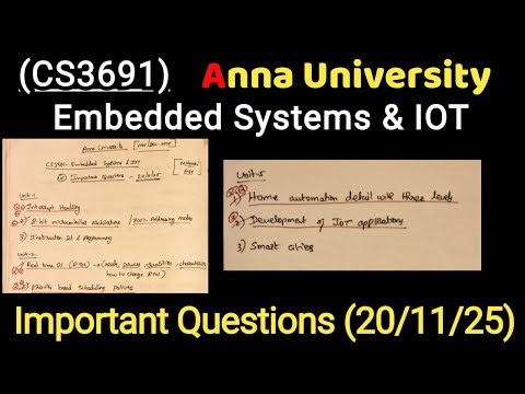 cs3691 Embedded Systems & IOT | Important questions | latest | nov dec 2025 | anna university