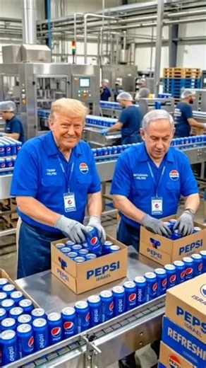 Trump & Netanyahu's New Side Hustle? 😂 Factory Workers for a Day! #funny #memes #trump #comedy