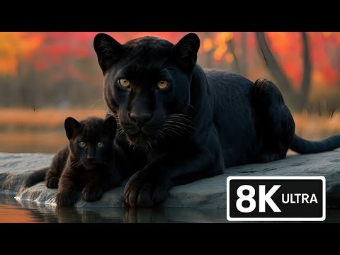 "Black Panther & Cub | Rare Jungle Moments in 8K Ultra HD"