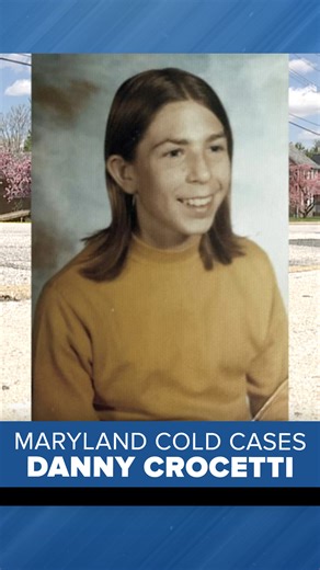 A Maryland cold case reached a grim fifty-year milestone this March; police continue to search for answers in the 1975 murder of 14-year-old Francis Daniel Crocetti. Known to family and friends as "Danny," the Southern High School student disappeared after attending a party on March 24, 1975, in the Arbutus area near the Baltimore City and County line. Four days later, children playing in nearby woods discovered his body in a stream, less than a mile from where he was last seen alive. | WMAR-2 N