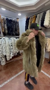 Men’s New! Real Green Coyote Fur Coat - Etsy