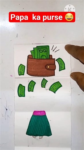 Papa ka purse 🤣 Indian family 💕 funny comedy #shorts #trending #viral #drawing #video