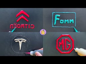 ELECTRIC CAR LOGO PANCAKE ART - MG, TESLA, CITROËN, FOMM | LEMON Pancake