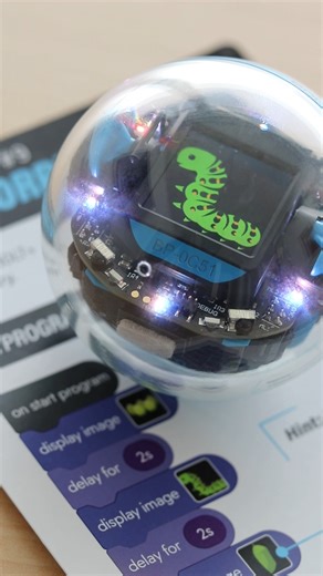 Ignite your creativity with the new BOLT LCD screen! 🎨✨ The programmable 128x128 pixel display brings ideas and concepts to life with over 650 vibrant graphics and playful animations. Want to try it out? With Challenge Card 9, "Metamorphosis," students will explore the screen and image library by programming a life cycle. 🐛🦋 🔗 Preorder BOLT now: https://bit.ly/3RJvYBt | Sphero