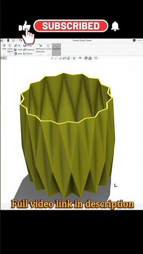 Create This Complex Fluted Shape | SolidWorks Tutorial | Twisted Fluted Planter Using Surface Loft