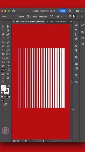 Dynamic Line Wave Effect in Illustrator || illustrator tutorial 2025