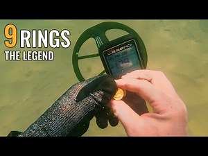 The Legend Metal Detector - Underwater (9 Rings + Gold Coin)