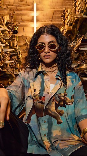 CODEBRWN® on Instagram: "Every print tells a tale—of dreams like elephants, big and bold, pushing against the weight of conformity. Sure, it’s safe to follow the script, but where’s the fun in that? Dare to break the mould, wear your true colours, and let your style speak volumes. Each thread woven with passion, each design a testament to our unique stories. Photography and Visual Direction: @shivani.g.photography Models: @navyaa.krishna Accessories Partner: @bhavyarameshjewellery . . . . #codeb