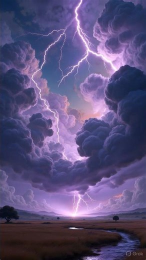 Epic Thunderstorm Lightning ⚡ Cinematic Storm Animation in 4K | Nature Power #short