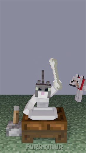 Minecraft! meow! woof! yummy!