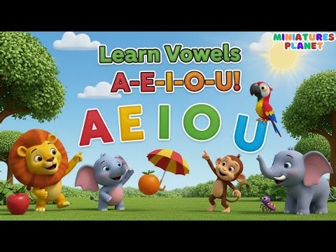 Learn Vowels with Baby Animals | A E I O U Song + Phonics for Kids