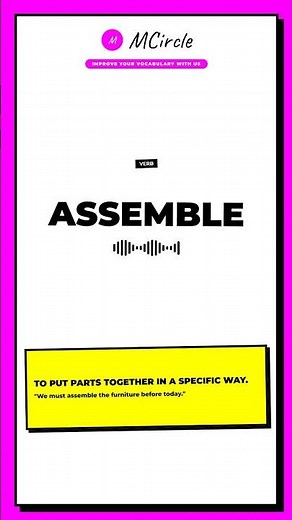 Learn English: What is Assemble? | Vocabulary Shorts