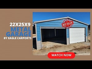 Metal Garage by Eagle Carports | 22x25x9 | $8551 +tax
