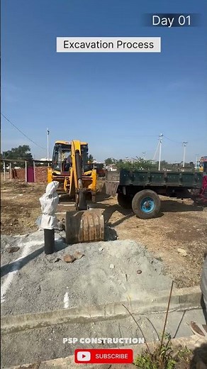 Excavation Process Explained! 🚜 | Site Preparation for Strong Foundations 🏗️ #Shorts #construction