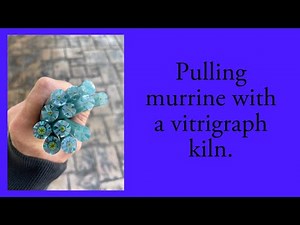 Pulling MURRINE cane with my vitrigraph kiln