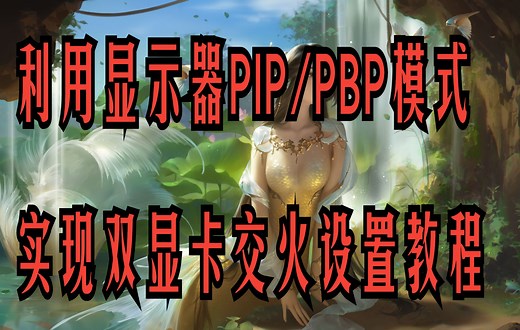 利用显示器PIP/PBP模式实现双显卡交火设置教程