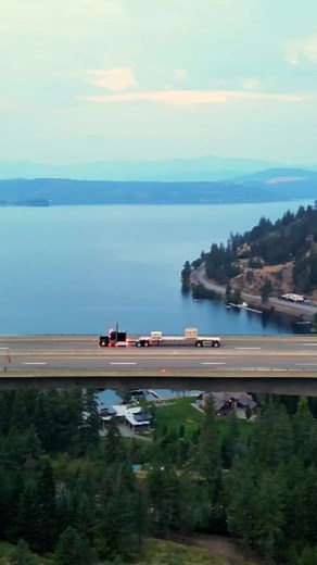 Kenworth W900L Custom Flat Top Truck Sunset Highway Haulin