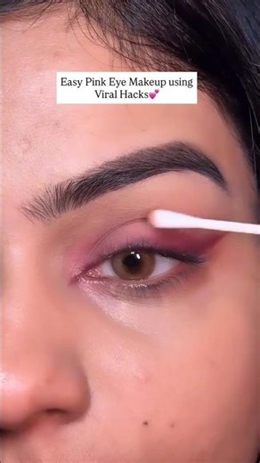Easy eye makeup with q tip#shortsviral #shorts #makeuphacks