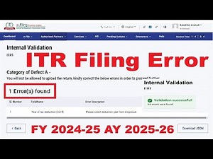 Income Tax Return Filing Error | ITR Filing Problem Solve | ITR Filing process Problem | #itrerror
