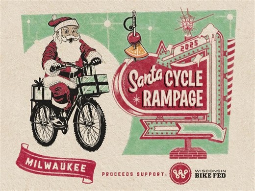 Rampage with 1,000 Santas and the Wisconsin Bike Fed