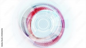 Blue and red technology sci-fi motion graphic background. Seamless loop design. Video animation Ultra HD 4K 3840x2160