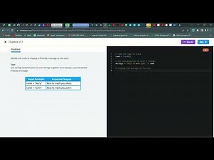 23 Chatbot v1 1 | Introduction to Python | Sololearn