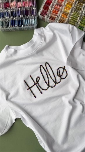 Jenny ~ Embroidery Art, Design & Crafts | Beaded Lettering - I’ve used the reverse chain stitch and seed beads to stitch this colourful lettering. You could do this in so many... | Instagram