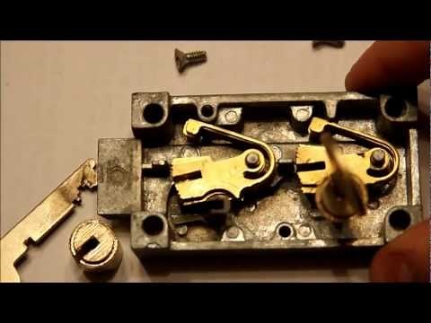 (009) Sargent and Greenleaf (S&G) Safe Deposit Box Lock -- gutted and demo