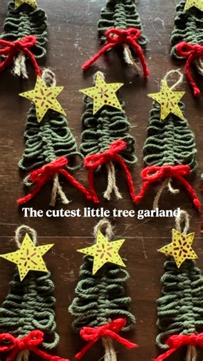 Still settling in after our big move from WY to NC, but I couldn’t wait to share this macrame Christmas tree garland. It’s such a cozy little holiday DIY and so simple to make. Save this post so you don’t miss the full step by step tutorial coming next. If you love nature inspired crafts, kid friendly Christmas projects, or magical little makes for your home, you’re in the right place. #christmascrafts #easychristmasdiy #macramechristmastree #natureinspiredcrafts #whimsicalcrafts | Woodland Whim
