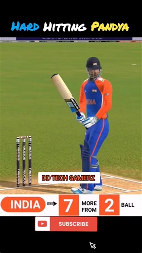 Hard Hitting Pandya | Last Over thriller | Real Cricket 24 #realcricket24